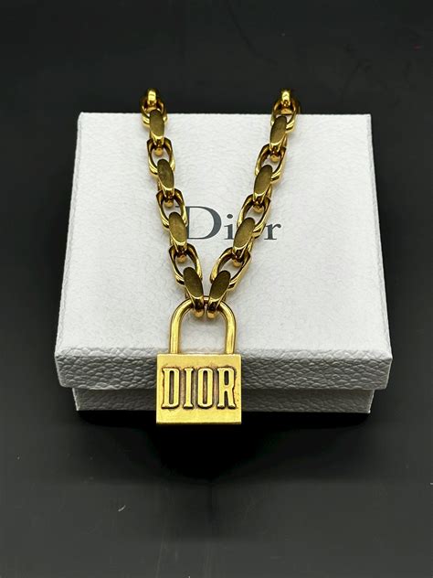 dior lucky locket necklace fake|christian dior necklace authentic.